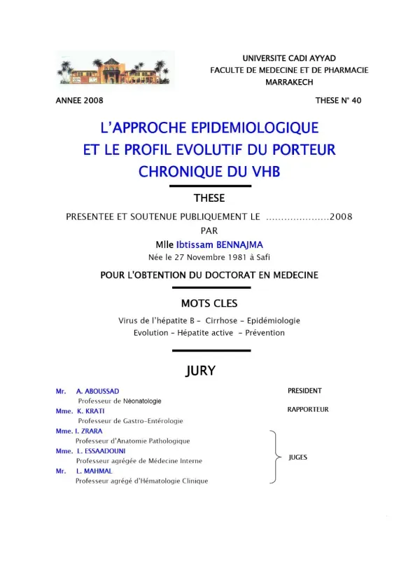 Liste des Professeurs et Plan de Recherche en Médecine