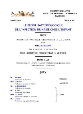 Document de la Faculté de Médecine et de Pharmacie de Marrakech