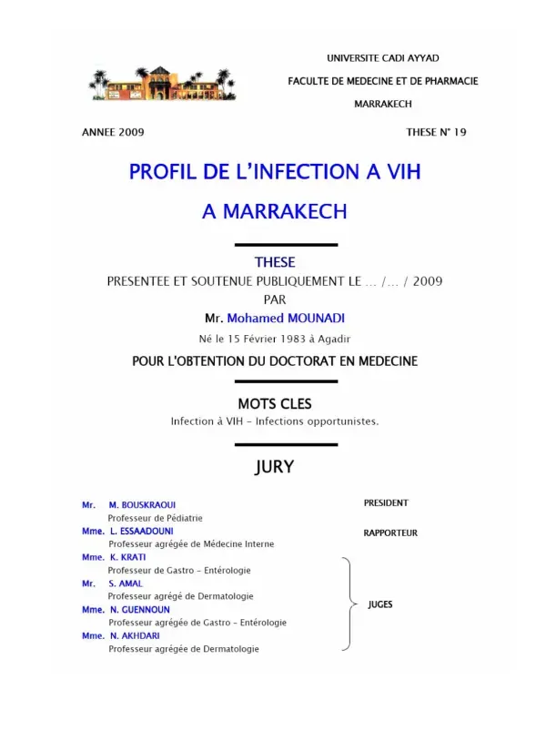 Présentation de la Faculté de Médecine et de Pharmacie de Marrakech