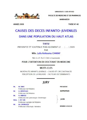 Déclaration et Organisation de la Faculté de Médecine et de Pharmacie de Marrakech