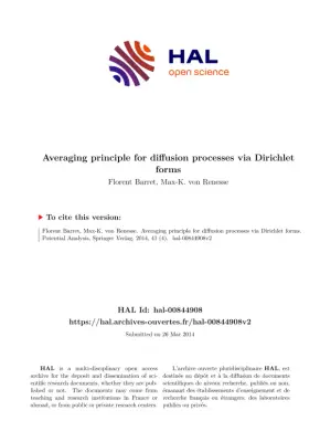 Principe d'Averaging pour les Processus de Diffusion via les Formes de Dirichlet
