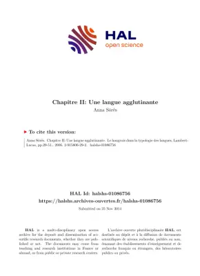 Analyse des Langues Agglutinantes : Le Cas du Hongrois