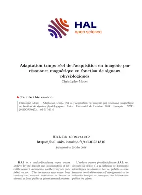 Adaptation en temps réel de l'acquisition en imagerie par résonance magnétique