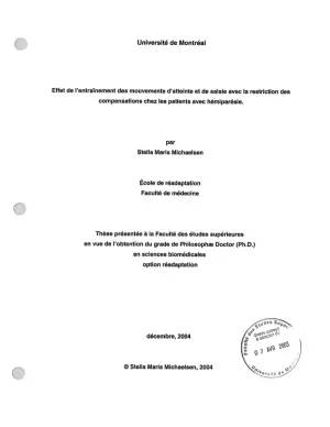 Rééducation bras hémiparésie: Entraînement ciblé
