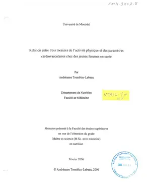 Activité physique et santé cardiovasculaire