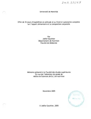 Composition corporelle en expédition