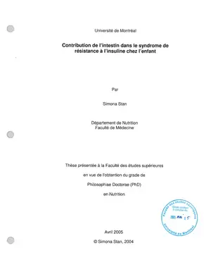 Intestin & Résistance à l'Insuline chez l'Enfant