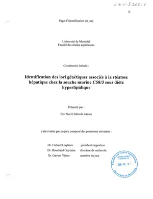 Stéatose hépatique: Identification de loci génétiques
